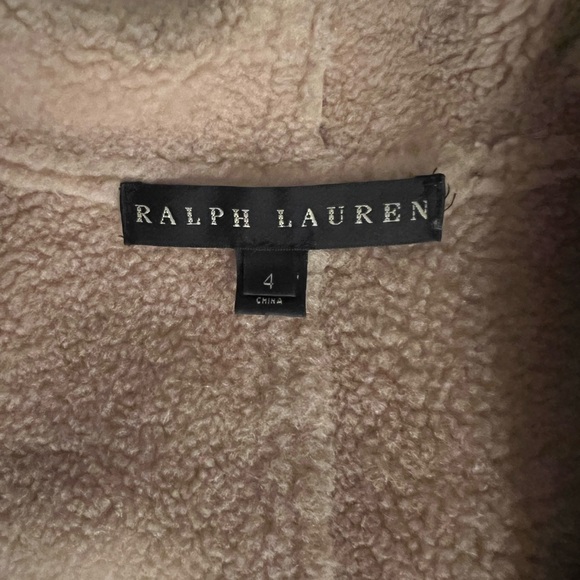 Rare Vintage Ralph Lauren Black Label Women’s Lambswool Lamb Fur Tan Coat Size 4 - Picture 9 of 16